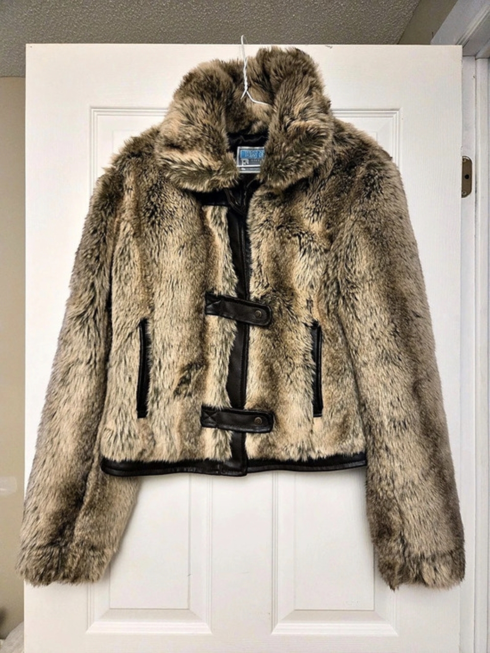 Reporter Faux Fur Toggle Jacket Brown XL